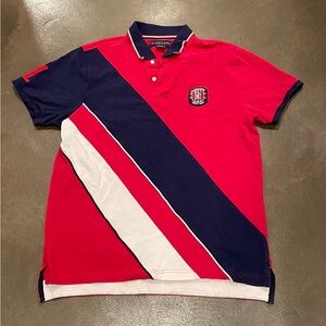 U.S. Polo Assn. Red and Navy Polo Shirt